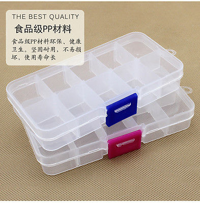 1 Piece Of Removable Small Object Storage Box Plastic Box Jewelry Storage Container Craft Storage Box 10 Compartments