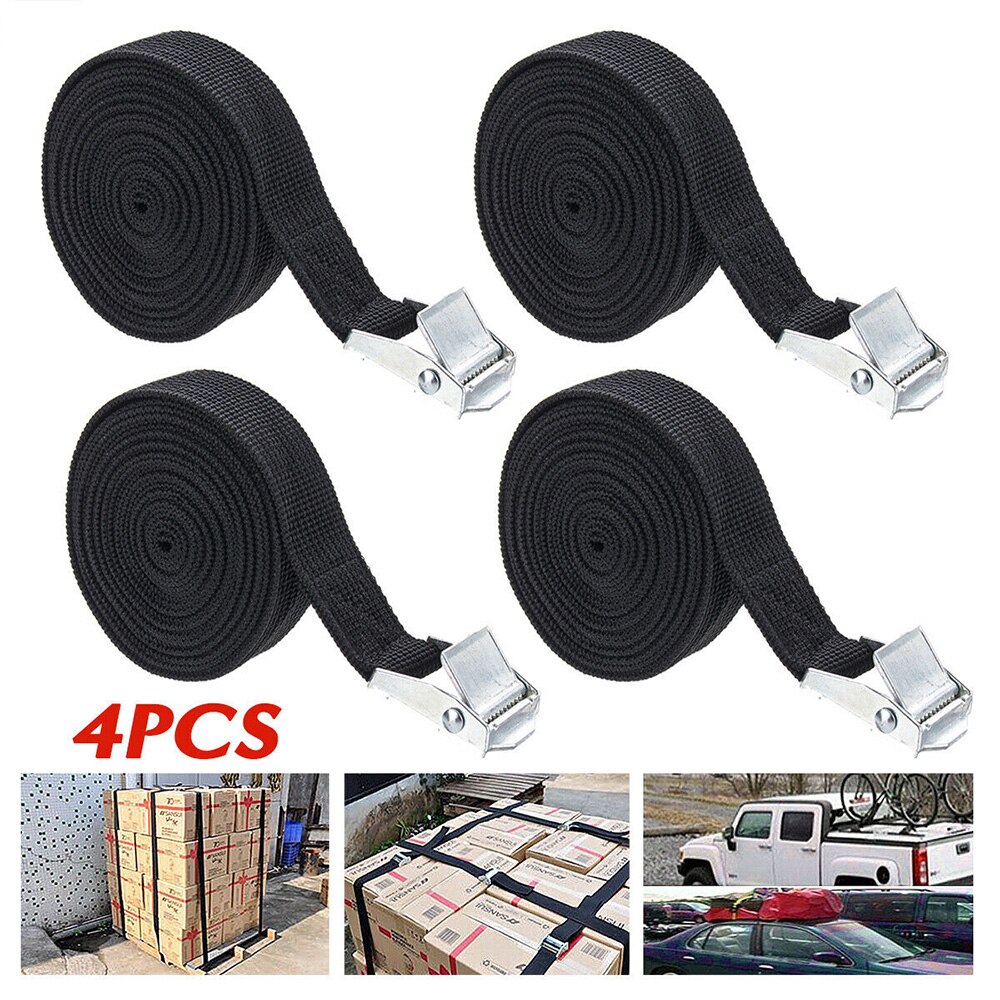 Nylon Cargo Straps Hook Rope and Loop Fastener Ratchet Belt Luggage Holder Fastener For Home Outdoor Camping Bags