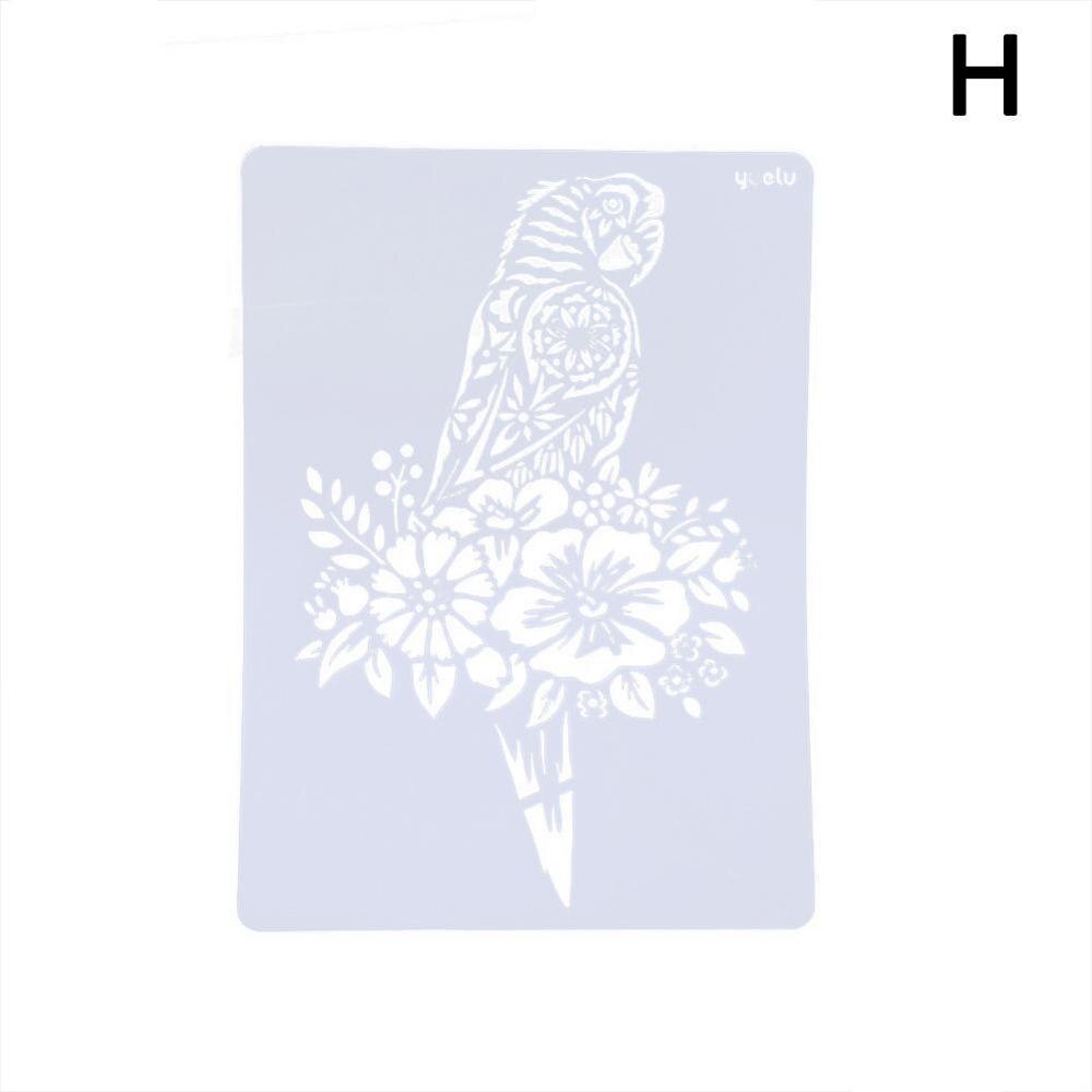 1PC Animals Drawing Template Ruler Animals Hollow out Template Stationery Drawing Figure Ruler Painting With Scratch Paper: H