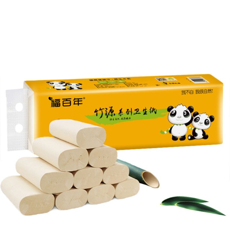 12 Rolls Bamboe Pulp Wc-papier Handdoeken 4-Ply Dikker Biologisch Afbreekbaar Bad Weefsel 50JF