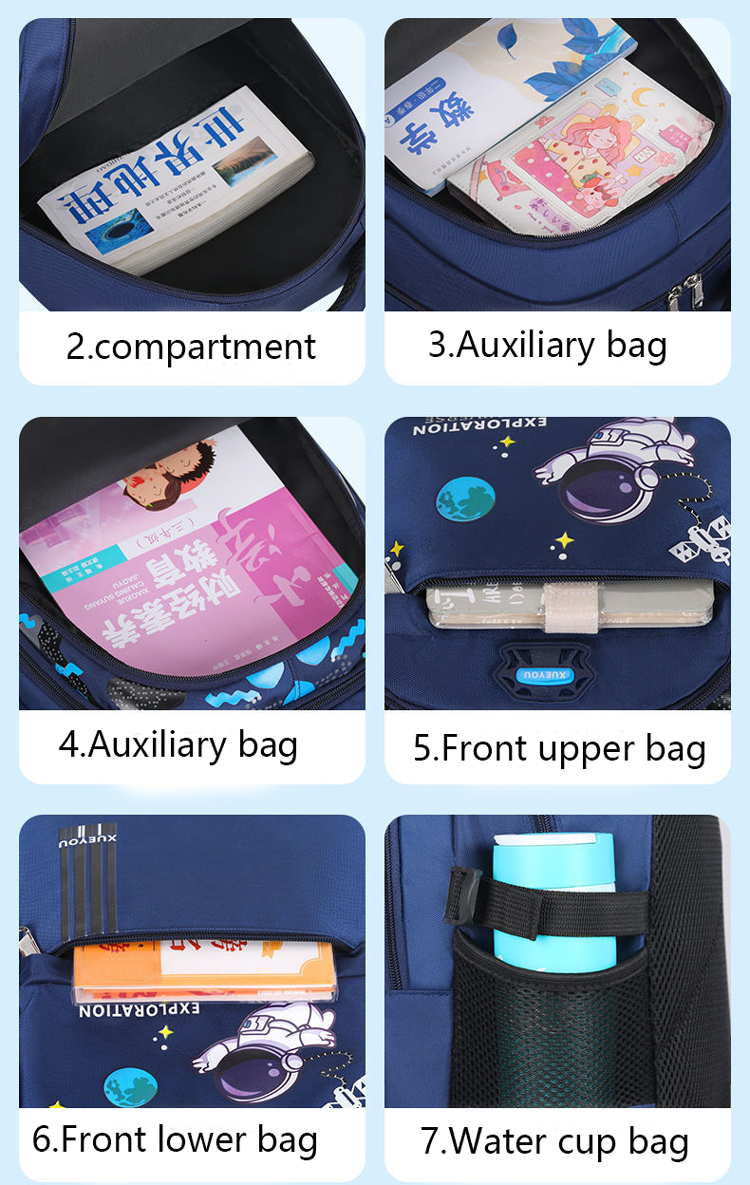 Mochila para chico de 2 a 16 años, mochilas escolares para niños, Mochila escolar de astronauta, bolsa de libros impermeable para niño de primaria, Mochila Infantil