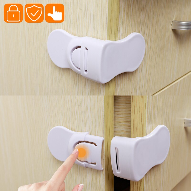 Door Cabinet Lock Plastic Protection Child Safety Cabinet Lock Baby Proof Security Protector Drawer Kids Safety Door Lock