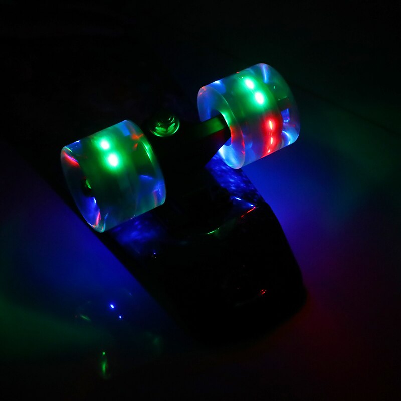 Skateboard mini cruiser fish skate board led blinkende lys plast galakse stjernehimmel trykt longboard til street outdoor sport