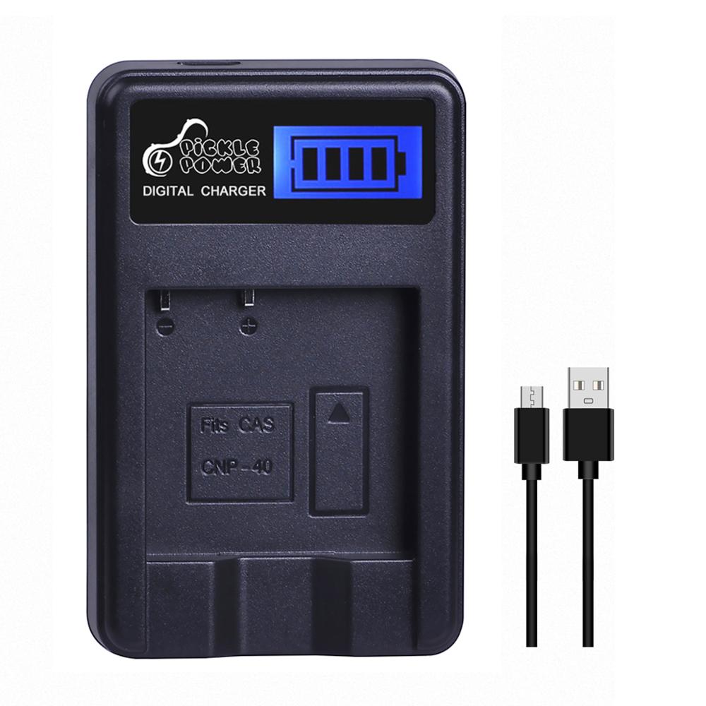 1600mAh NP-40 NP40 Batterie + LCD USB Ladegerät für Casio EX-Z30 Z40 Z50 Z55 Z57 Z400 Z750 Z850 FC100 FC150 FC160S P505 P600 P700.: Ladegerät nur
