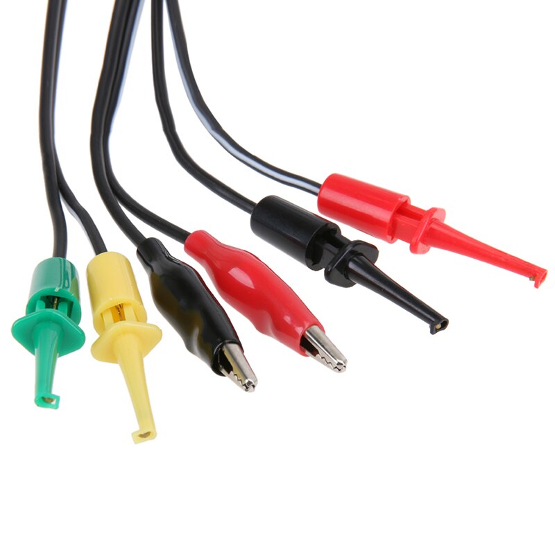 Didihou Praktische Voeding Test Lead Cable Kit 2 Alligator Clip 2 Banana Plug 4 Haak Clip Voor Mobiele telefoon Repareren