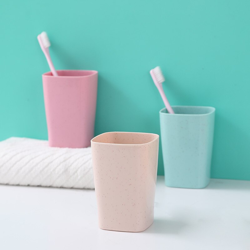 simple ménage en plastique brosse à dents tasse couple lavage tasse bain de bouche tasse brosse à dents tasse