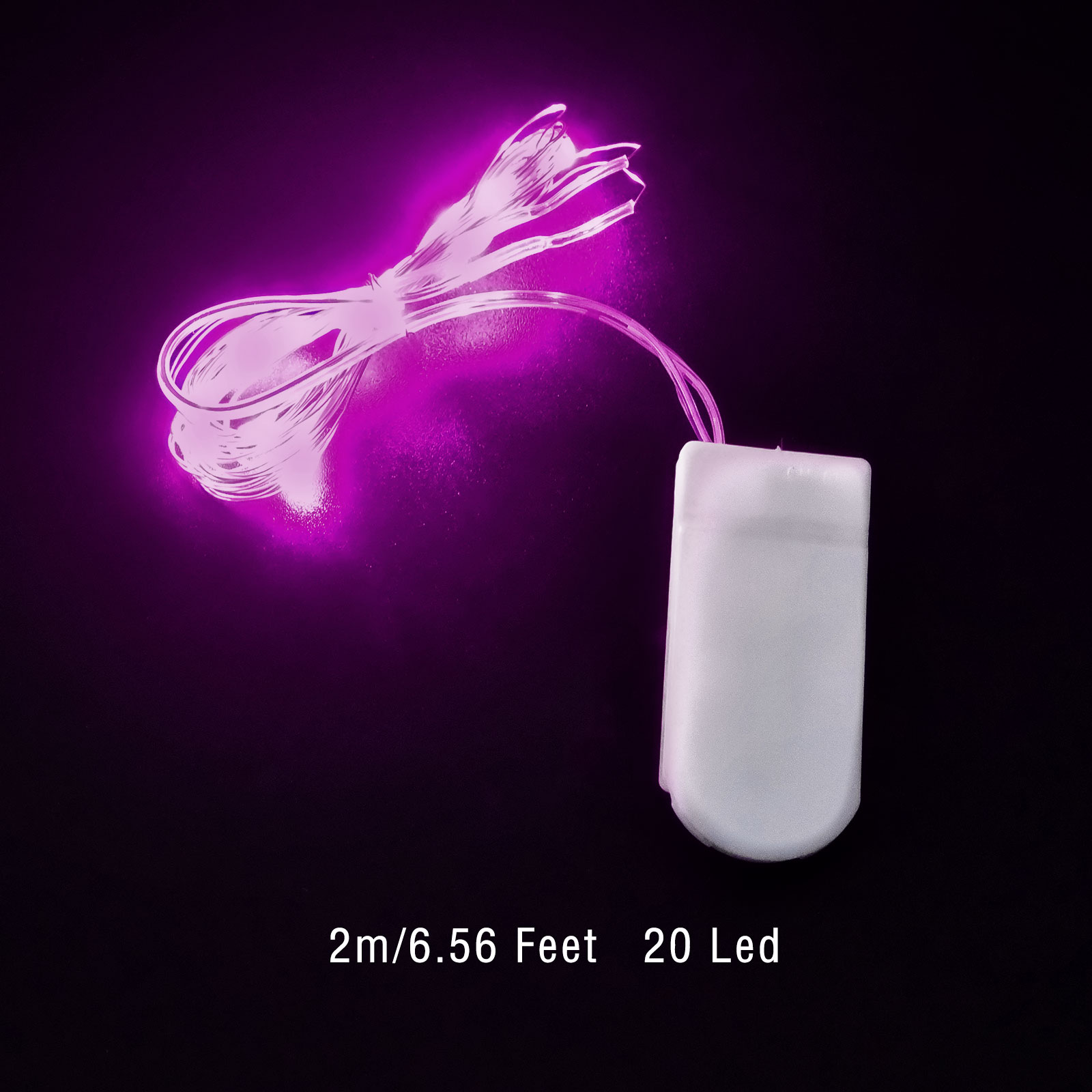 Guirlande lumineuse LED en fil de cuivre, 1/2/3M, étanche, batterie, pour bricolage, résine époxy, outils de moule, décoration de fête de noël et de mariage: Argent