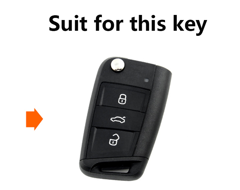 Funda para llave de coche para Volkswagen VW Golf 7 6 MK7 MK2, Polo Tiguan Passat B8 CC para Skoda Octavia A7 Combi SEAT León Ibiza