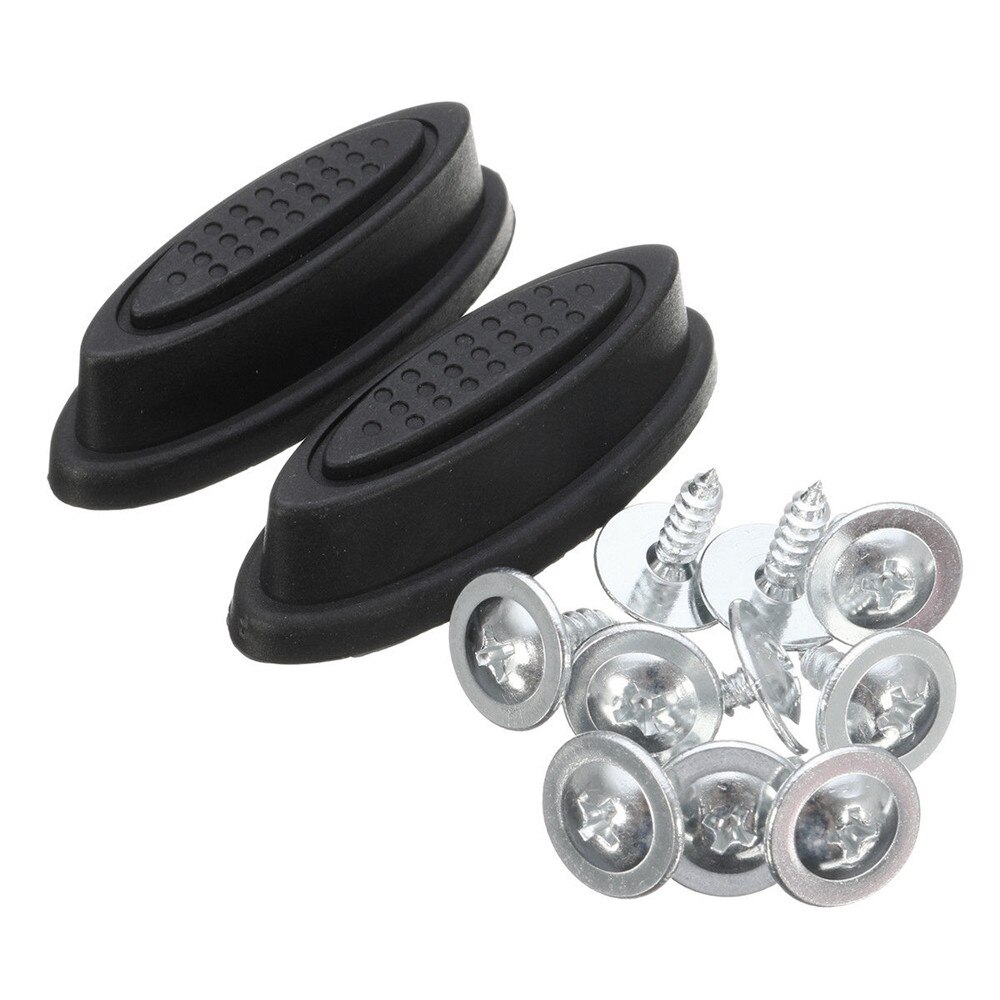 2X Vervanging Plastic Bagage Stud Voet Voeten Pad Zwart Voor Elke Zakken Kit Mode Koffer Accessoires