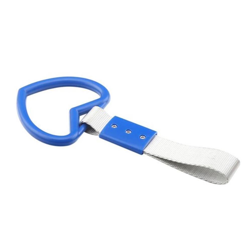 Nylonrem bil dragring handtag rem charm runt jdm styling tunnelbana drift tåg handtag bussrem charm leksaksbil ring tsurik  h2 b 4: Blå