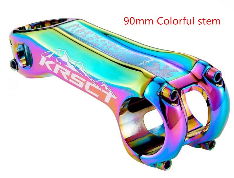 KRSCT Neue CNC Rennrad DH Behälter XC Mountainbike MTB vorbau-20 Grad 28,6*31,8mm * 80/90/100mm Fahrrad Radfahren Teile fahrrad Stengel: bunt 90mm