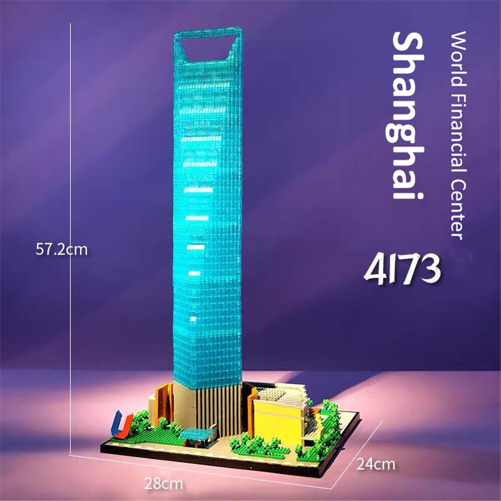 Lezi LZ8001-LZ8051 Set di modelli di architettura di fama mondiale Taj Mahal torre della gru gialla torre della cattedrale di san basio Micro Mini a