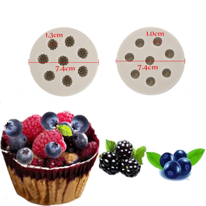 3D Raspberry Blueberry Shape Silicone Mold Sugarcraft Bakken Taart Chocolade Tool Bakvormen Keuken Gadgets