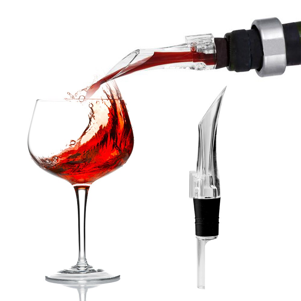 Aireador portátil de acrílico para vino, vertedor y decantador, accesorios para vino