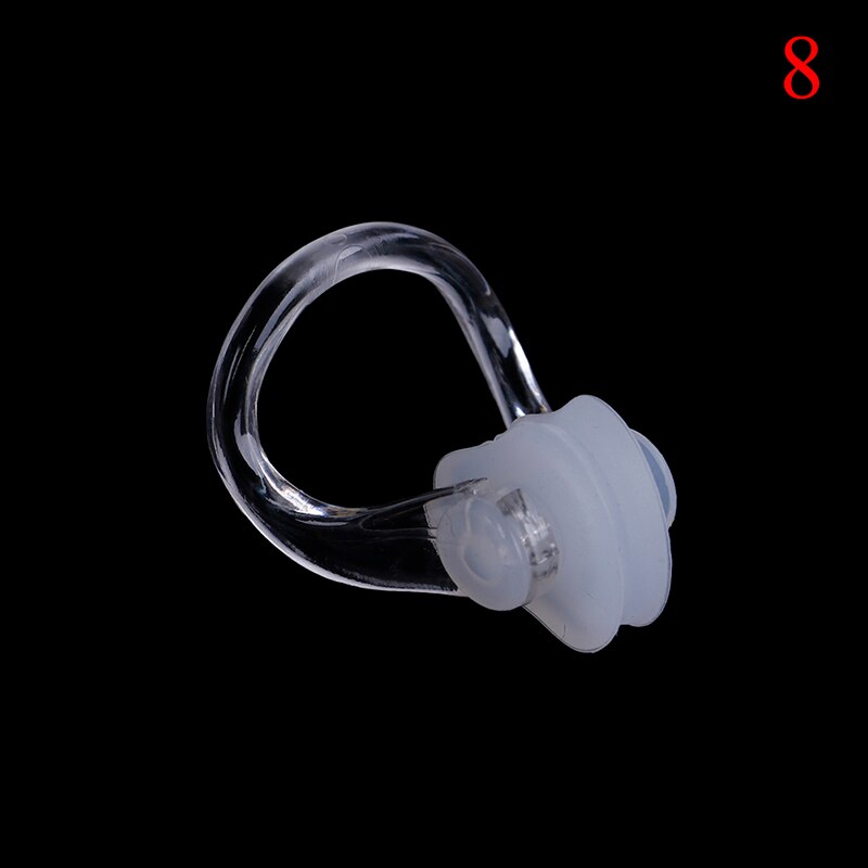 2pcs swimming nose clip soft and comfortable silicone nose clip swimming accessories: Transparent 8