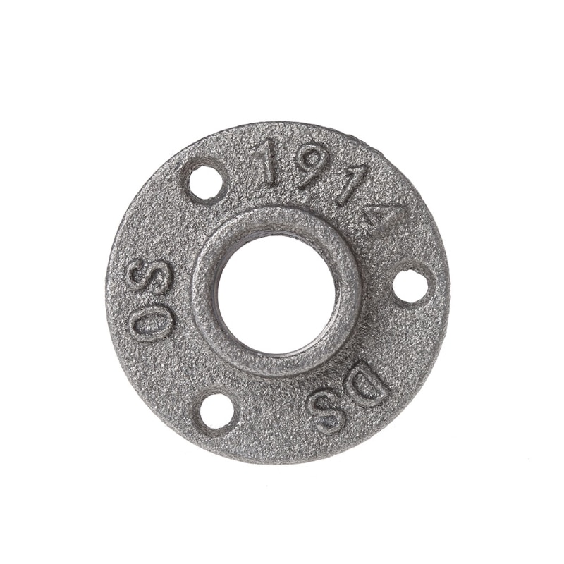 Brida roscada maleable de 3/4 ", accesorios de tubería de hierro, montaje en pared, negro