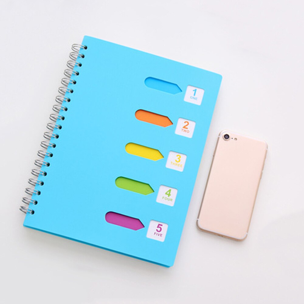Side-spiral Notebooks Thicken Notepad Category Notepad Students Stationery for Diary Journal Travel (A5 Middle Size Blue)