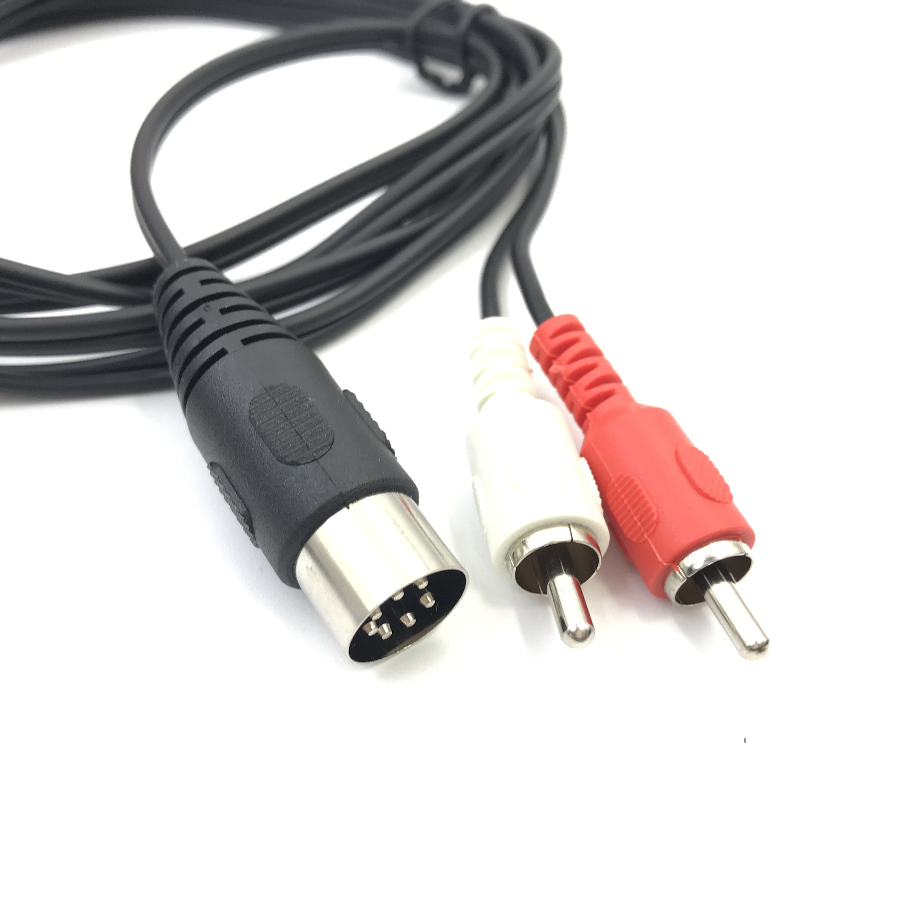 7 Pin DIN to RCA Cable, 7-Pin MIDI Male Plug to 2 RCA Male Audio Adapter Cord for Bang Olufsen, Naim, Quad.Stereo Systems