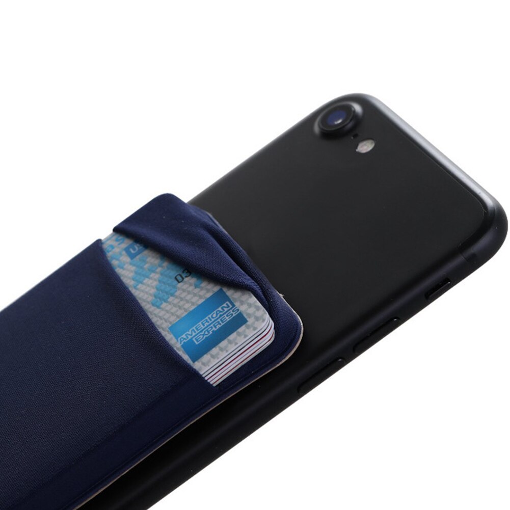 Etui Mini universel adhésif téléphone dos mince poche collante porte-carte de crédit pochette amovible portefeuille fermement coller pratique