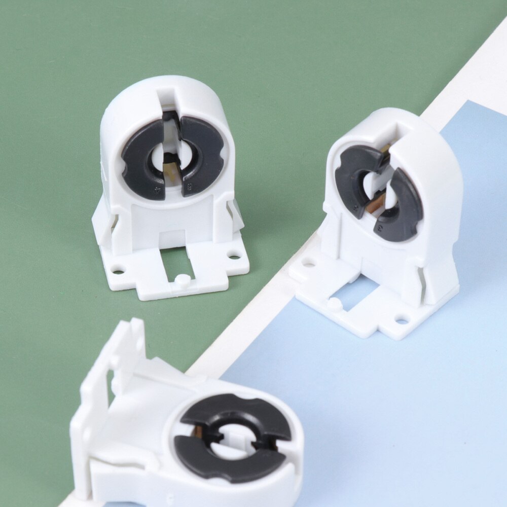 20PCS T8/G13 Fluorescent Lamp Holder Heat-resistant Lamp Holder Household Light Tube Holder for Home Office Bedroom (White)
