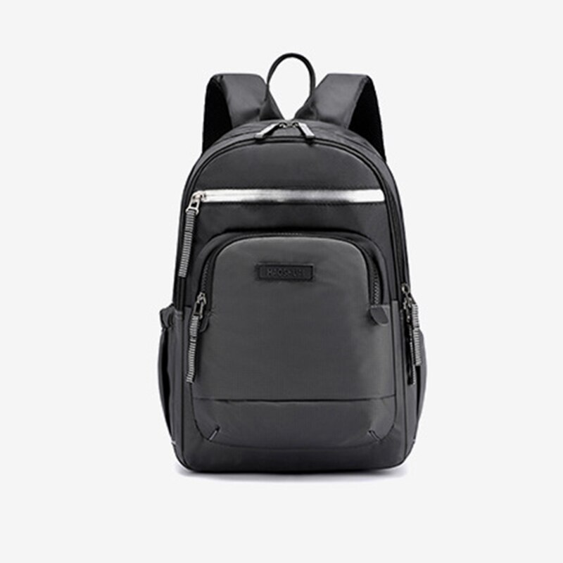 Män kvinnor nylon ryggsäck daypack reflekterande rand resväska manlig kvinnlig skolbok väska ryggsäck ryggsäck: Grå