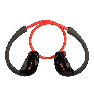 Wireless Bluetooth Headset Hanging Ear Headphones Sports Running Waterproof Stereo Noise Reduction Earphone with Microphone: Red