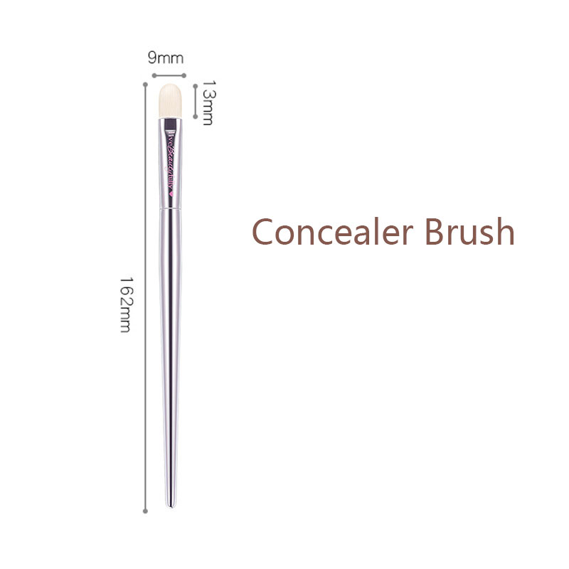 Argent pinceaux de maquillage entièrement fonctionnels de fond de teint poudre fard à joues surbrillance fard à paupières pinceaux de maquillage pour sourcils plats: Bourgogne