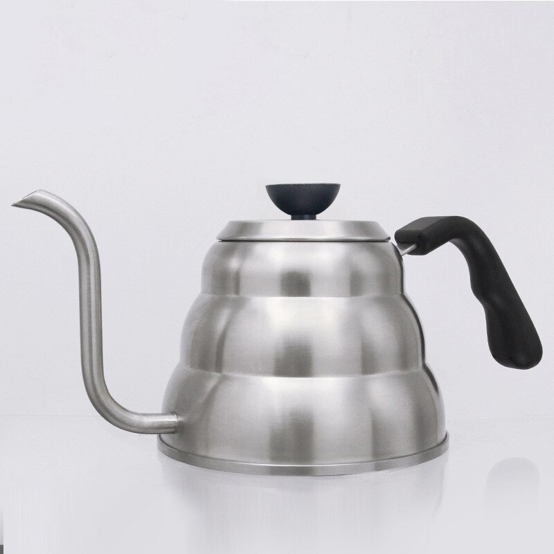 Coffee Drip Kettle Pot Stainless Steel Thin Mouth Gooseneck Coffee Pot Pour Over Drip Coffee Kettle 1L/1.2L with Thermometer: 1L / B