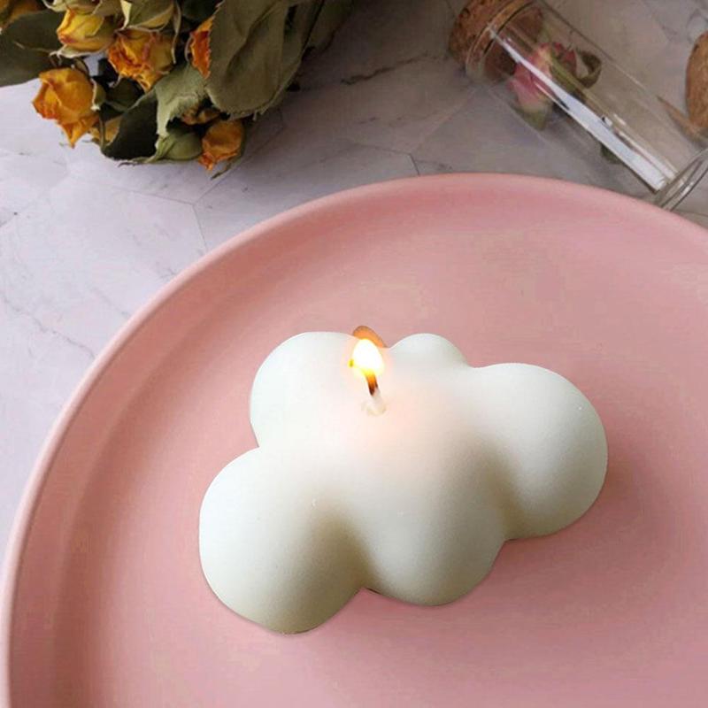 3D Smaakloos Cloud Home Decoratie Kaars Verjaardag Handgemaakte Wax Kaarsen Voor Cake Decor Bougie Anniversaire Velas Decorativas