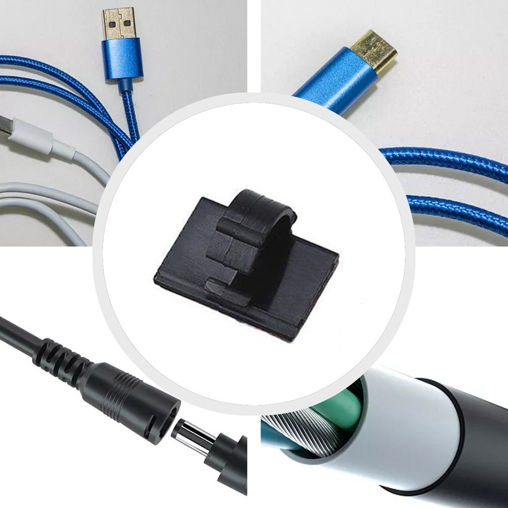 20pcs Self Adhesive Cable Clamp Securing Clip Wire Arranging Device For Car Dash Cam Clip Holder Recorder Wiring Fixing Seat