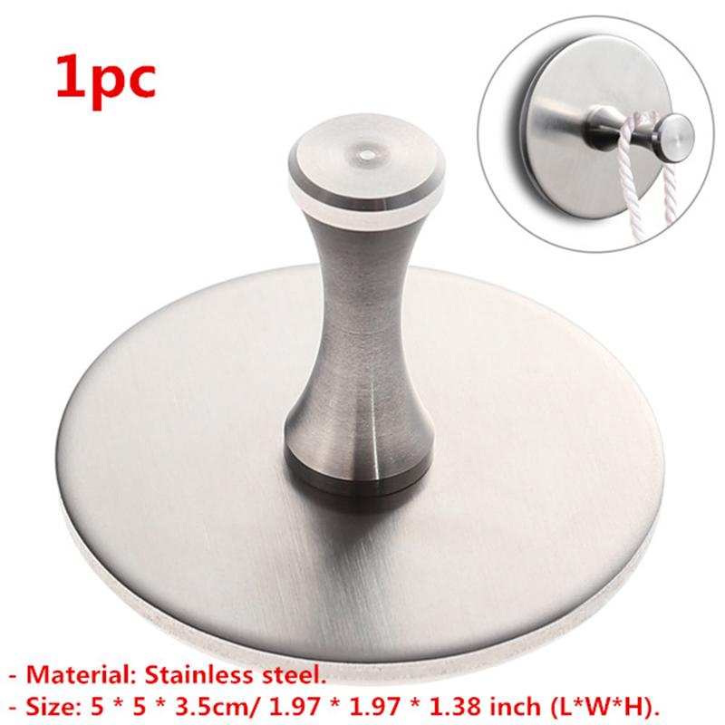 Rvs Haken Hanger Zelfklevende Zware Kapstok Robe Handdoek Haak Voor Badkamer Woonkamer Keuken Wandmontage: style 2