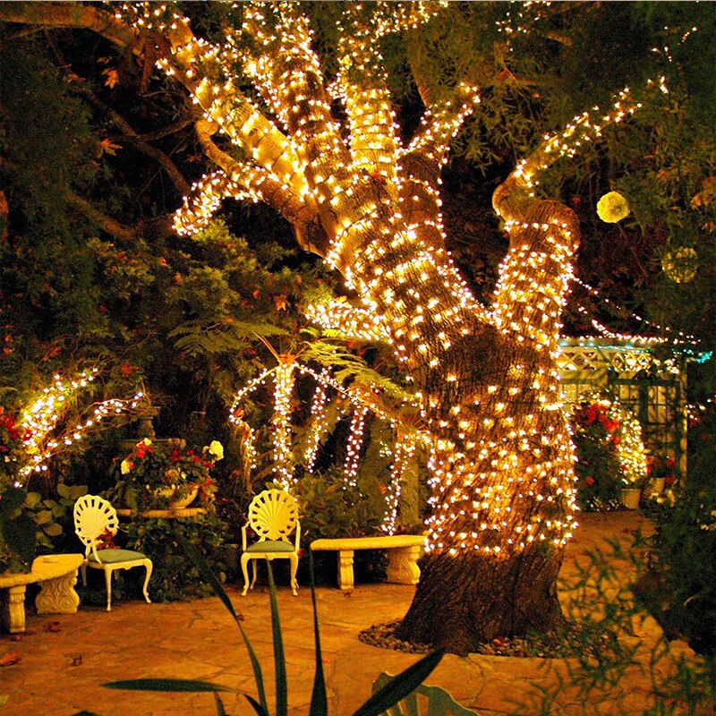 Buiten Solar String Light 300LED 8 Modi Solar Lamp Straat Waterdichte Voor Tuinen Wedding Valentines Kerst Kerstverlichting