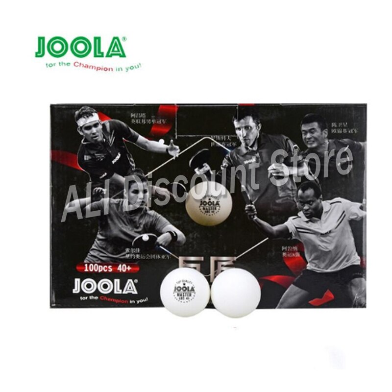 Joola great master abs 40+  bordtennis 100 st bollar sömt material plast poly pingis bollar för träning