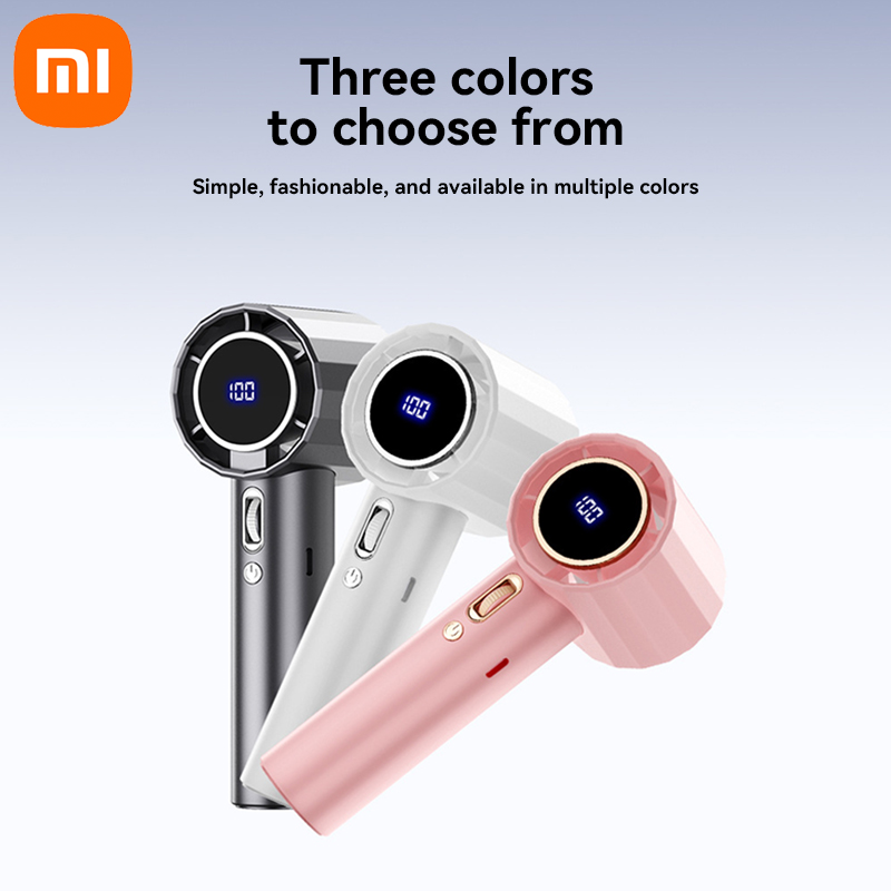 Xiaomi draagbare handventilator 100% windsnelheid, verstelbaar USB-opladen, mini draagbare turbo, duurzame hogesnelheidsventilator voor buiten
