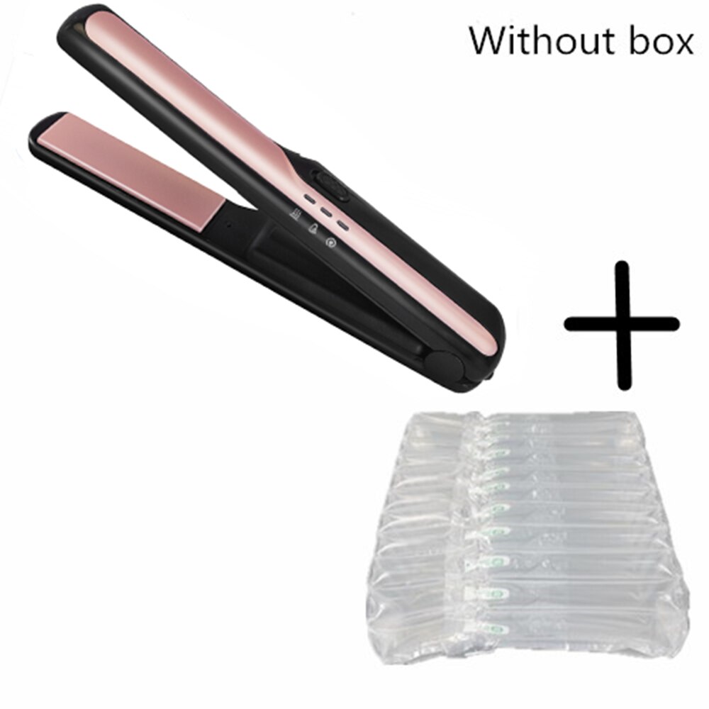 Bezprzewodowa prostownica robić włosów prostownica mini USB akumulatorowa prostownica robić włosów prostownica robić włosów: czarny bez pudełka