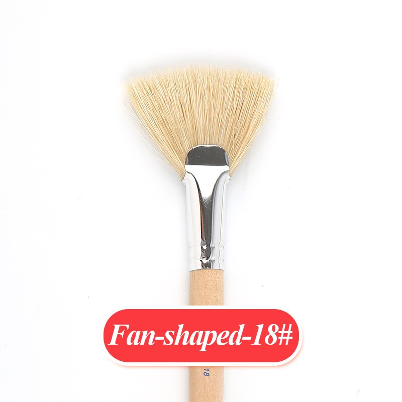 Skyists 2-20 # Waaiervormige Kwast Kwast Tekening Wit Varken Haren Professionele Olie Acryl Schilderen Borstel set Schilderen: 18