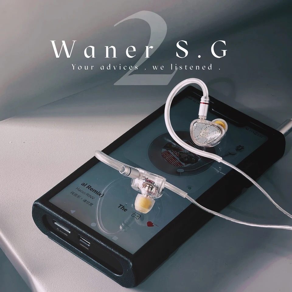 TANGZU WANER 2 WANER 2. generacji Słuchawki douszne HIFI z dynamicznym przetwornikiem, słuchawki o wysokiej rozdzielczości, odłączany przewód 0,78 mm