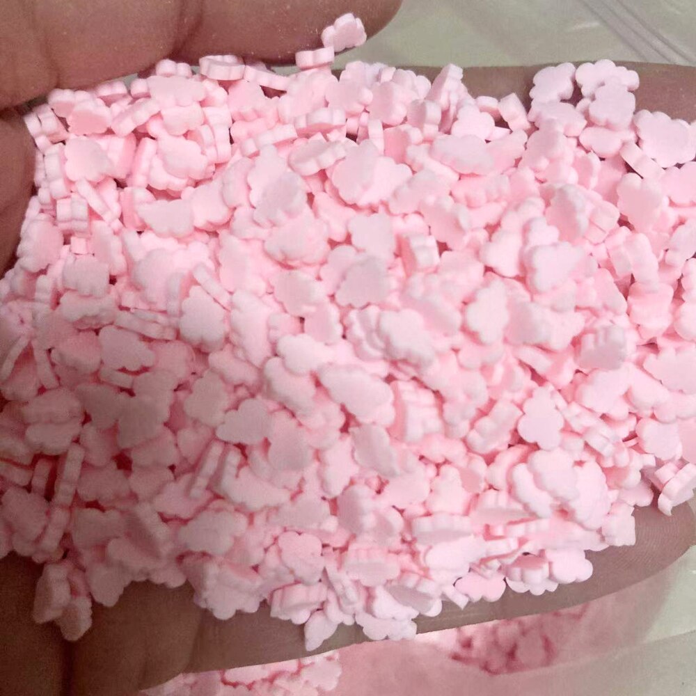 50G Gemengde Polymeer Kleurrijke Cloud Slice Klei Sprinkles Voor Ambachten Maken Diy Slime Vullen Materiaal Nail Art Decoratie: pink cloud