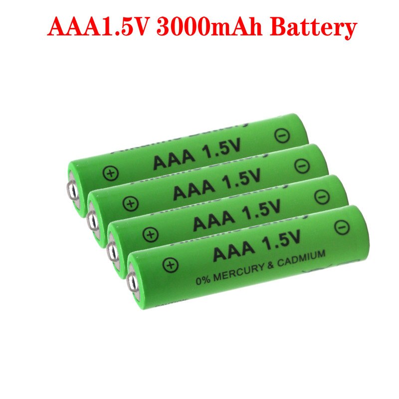 AAA 1.5V rechargeable battery 3000mAh Alkaline battery flashlight toys watch MP3 player replace Ni-Mh battery: 4pc