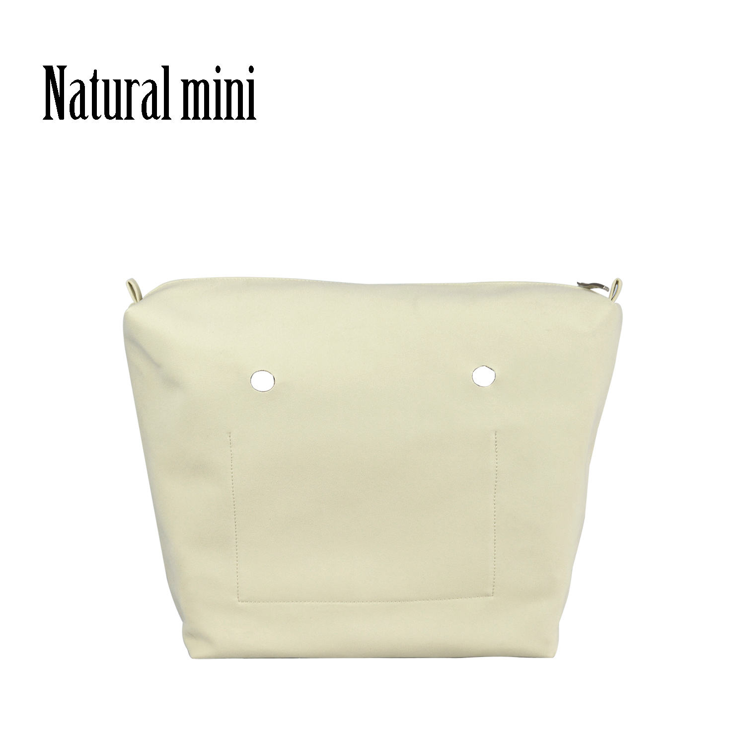 New DELL'UNITÀ di ELABORAZIONE del Rivestimento Impermeabile Nubuck Frosted Inserto In Pelle Con Cerniera Tasca Interna per Obag Classic Mini orga per O Delle Donne DEL SACCHETTO borsa: natural mini