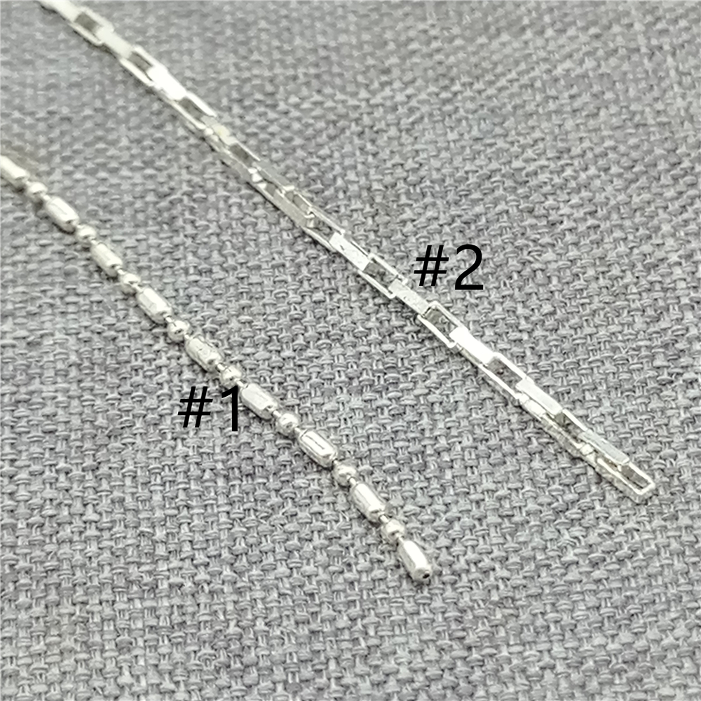 Cadena de Cable rectangular de Plata de Ley 925, Cuenta de corte de diamante, material de cadena sin terminar, 100cm