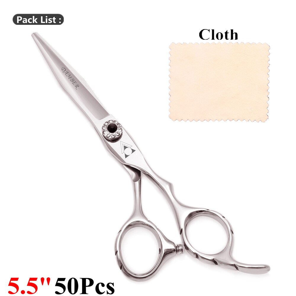 5.5 6.0 Hair Scissors 440c Japanese Steel Barber Scissors Thinning Hairdressing Scissors Cutting Shears 9009#: 9009 yin ping 5.5