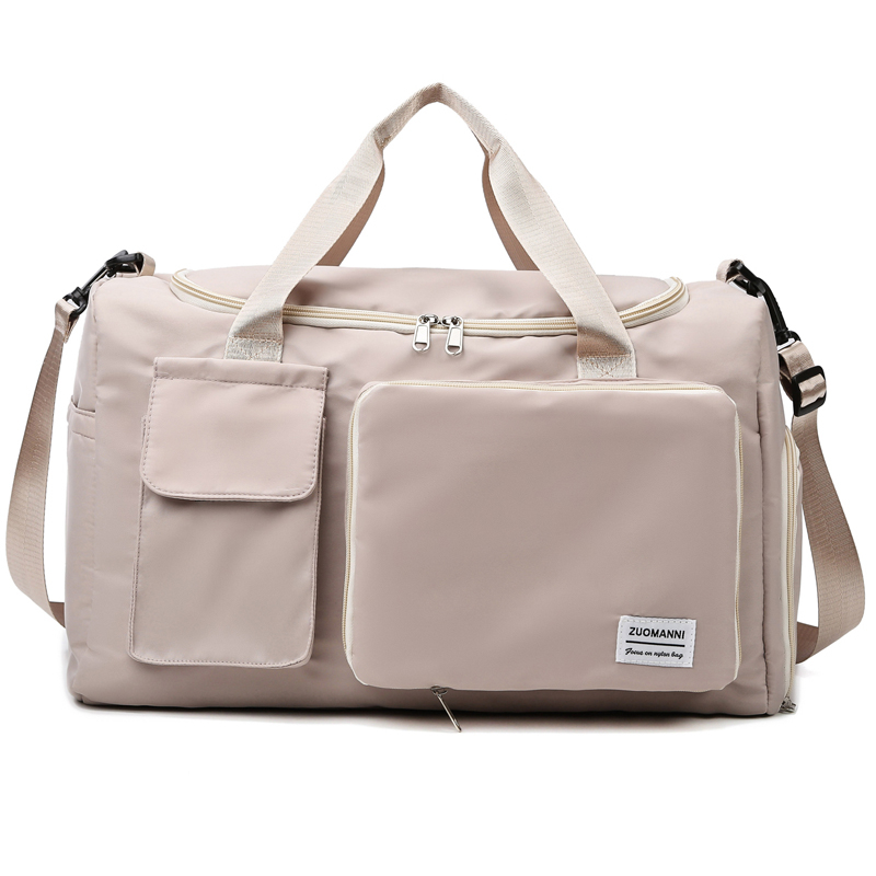 Handbagage Reistas Weekender-plunjezakken met grote capaciteit en schoenencompartiment Sport-fitnesstassen voor dames 2024: Beige