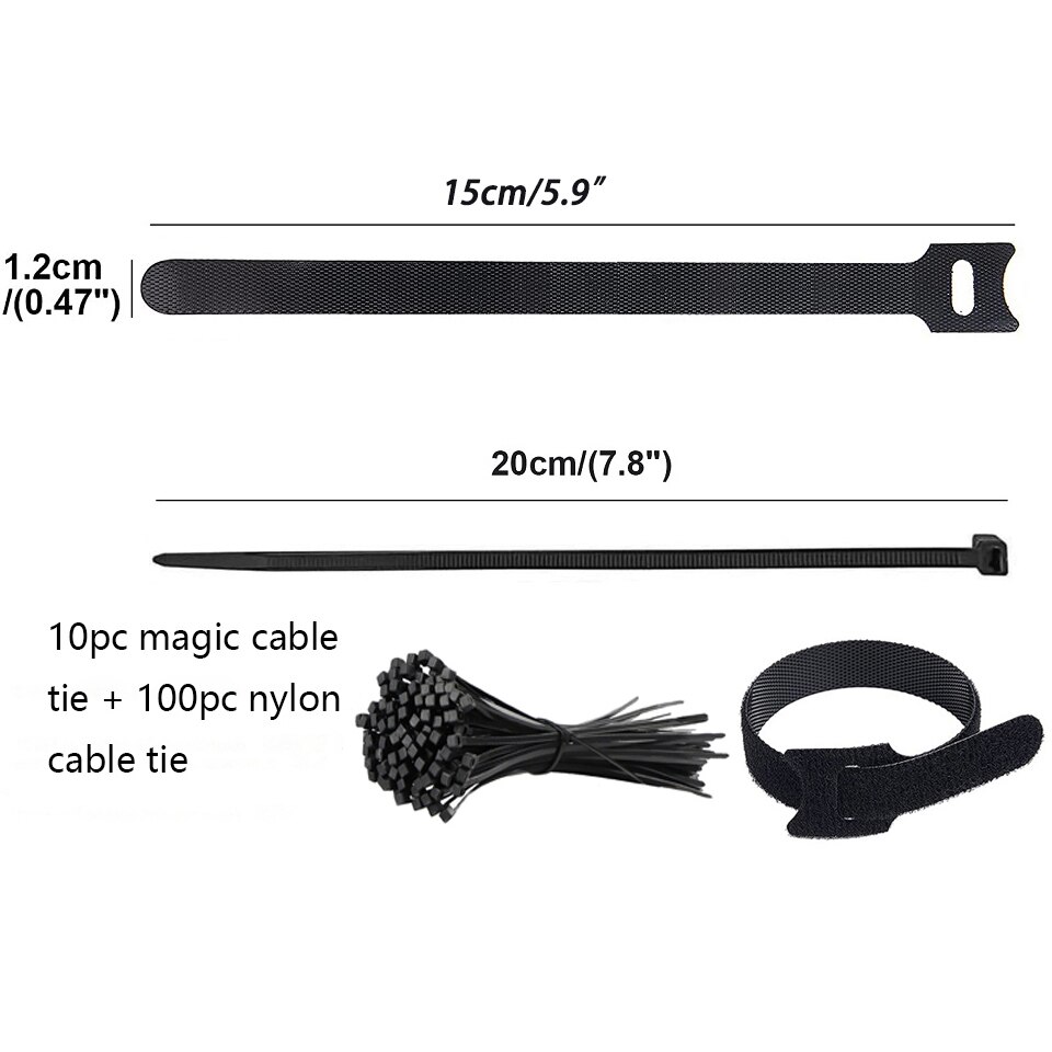 134Pcs Cable Management Kit Desktop Tidy Management Clip Mouse Charging Cable Headset Cable Clip for TV PC Computer Desk Office