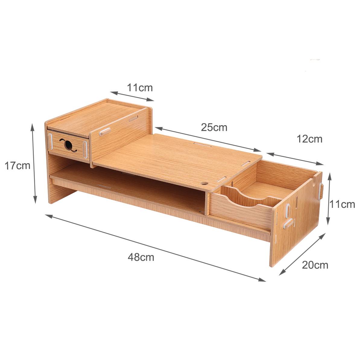 Multi-function Desktop Monitor Stand Neck Protection Computer Screen Riser Wood Shelf Plinth Strong Laptop Stand Desk Holder