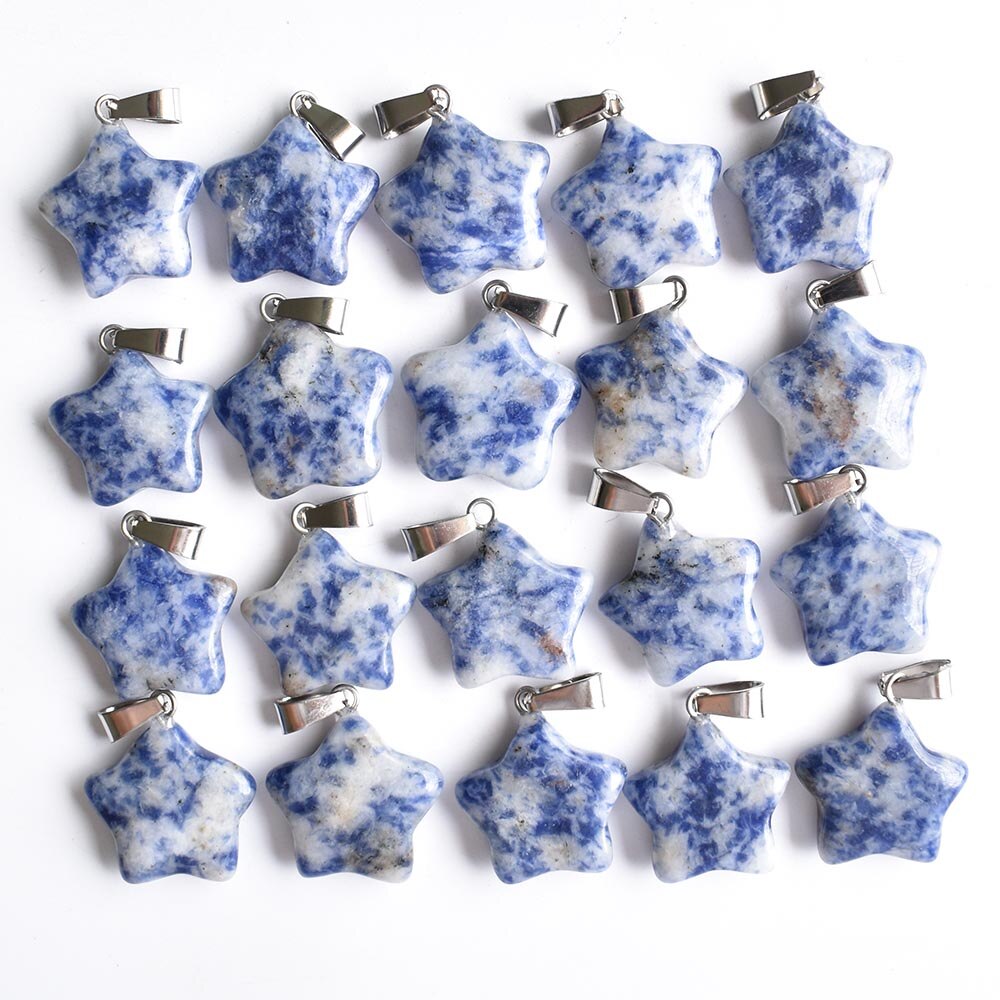Verschiedene naturstein mixed star charms anhänger für DIY schmuck machen 24 teile/los freies: Sodalite