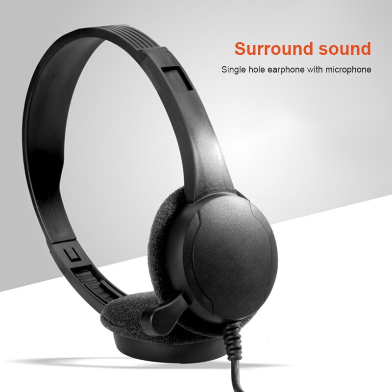 3.5mm Wired Headset Integrated Headphones Volume Control Notebook Earphones Computer Headset With Microphone For Computer Laptop