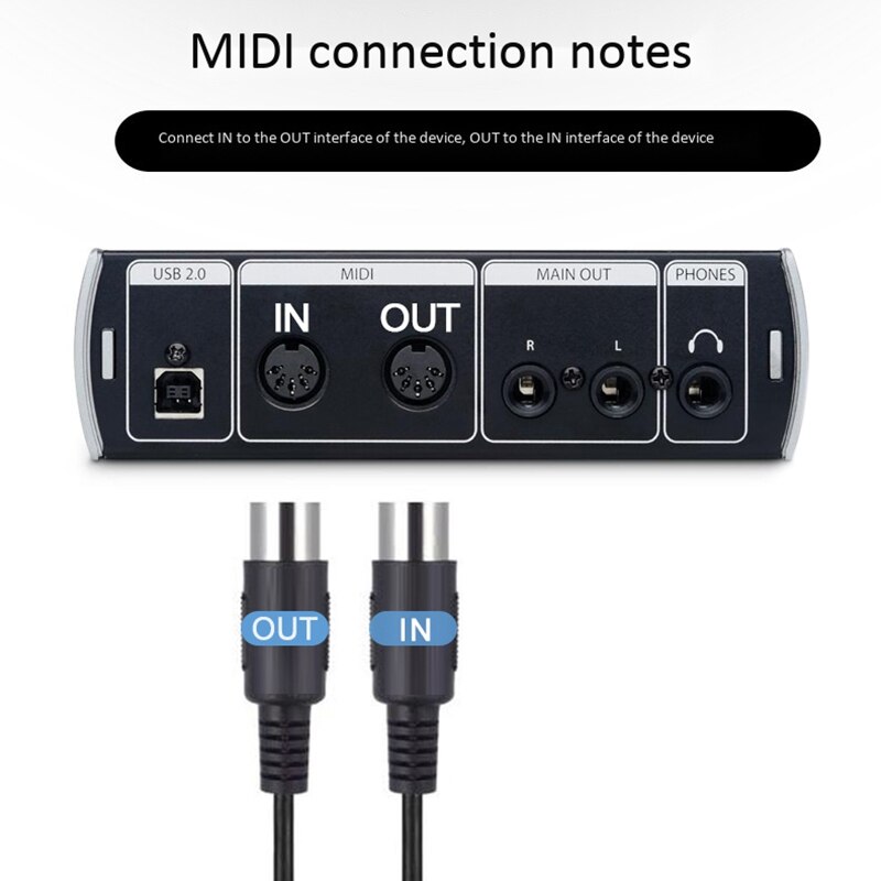 Doremidi mtu -11 midi til usb c type c kabel usb midi konverter med indikatorlys til android