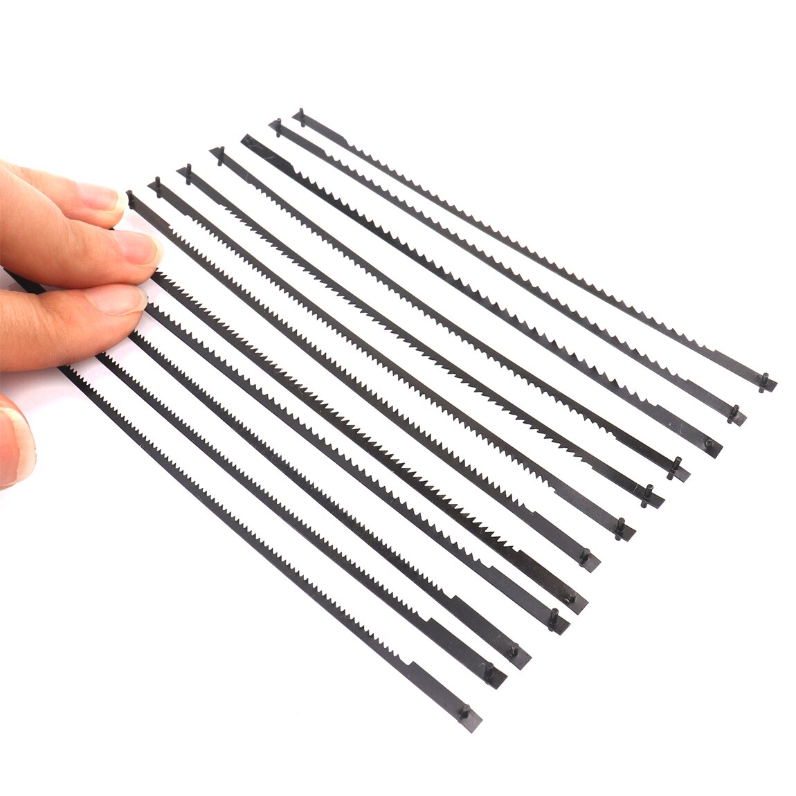 Atoplee 12pcs/set Teeth Scroll Saw Blades 127mm TPI 10/15/18/24 Power Tools Woodworking Accessories for Cutting Wood