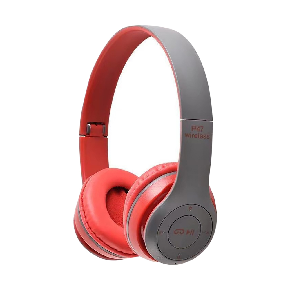 Stereofoniczne słuchawki bezprzewodowe P47 Bluetooth 5.0 składane słuchawki HIFI Bass Kid Girl kask prezent z mikrofonem do telefonu komórkowego